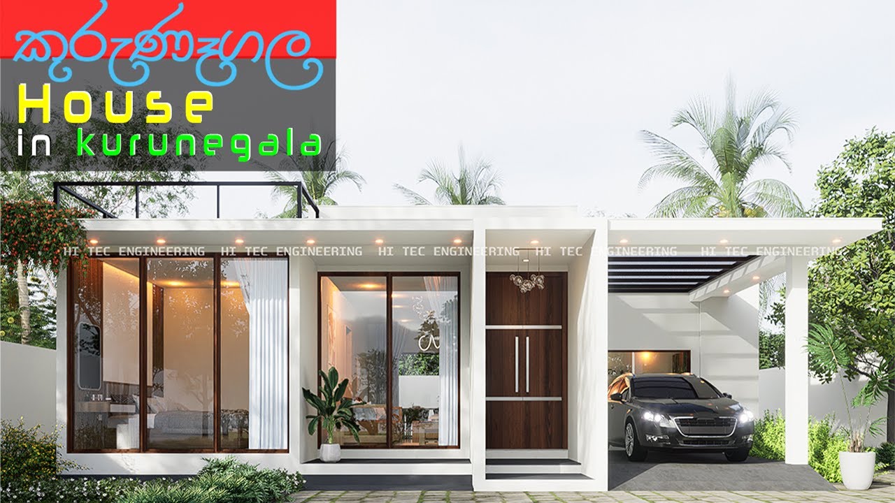 Box type single story house design @ Kurunegala, Sri Lanka/2 bed room/ Mordern house design/roof ter