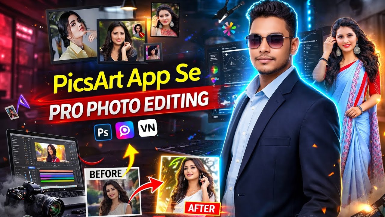 PicsArt Se Professional pro Photo Editing Kaise Kare | Full Tutorial Step By Step 2026