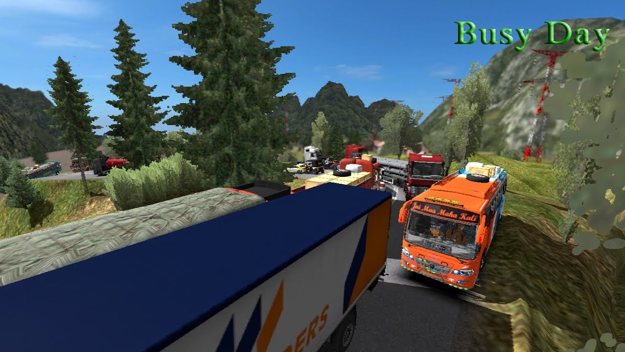 Indain Local bus in heavy Traffic Jam Crazy Driving on Hill Roads | Anamika Bus
