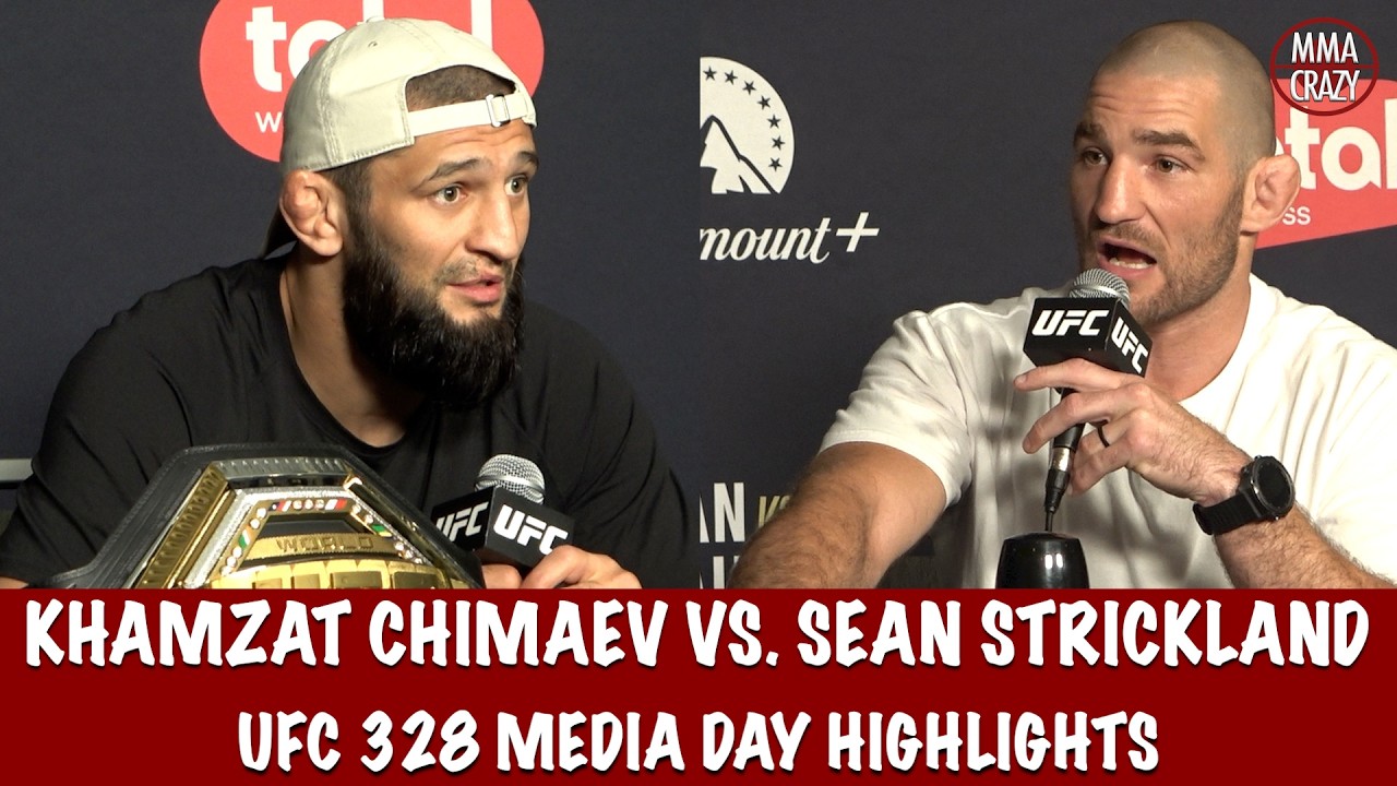 UFC 328: Khamzat Chimaev and Sean Strickland Media Day highlights