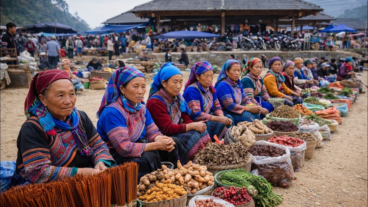CHỢ TẾT BIÊN GIỚI - CÁN CẤU SIMACAI NHỘN NHỊP  | Ẩm Thực Núi Rừng - Thịt Lợn Bản | Chợ Tết Vùng Cao 