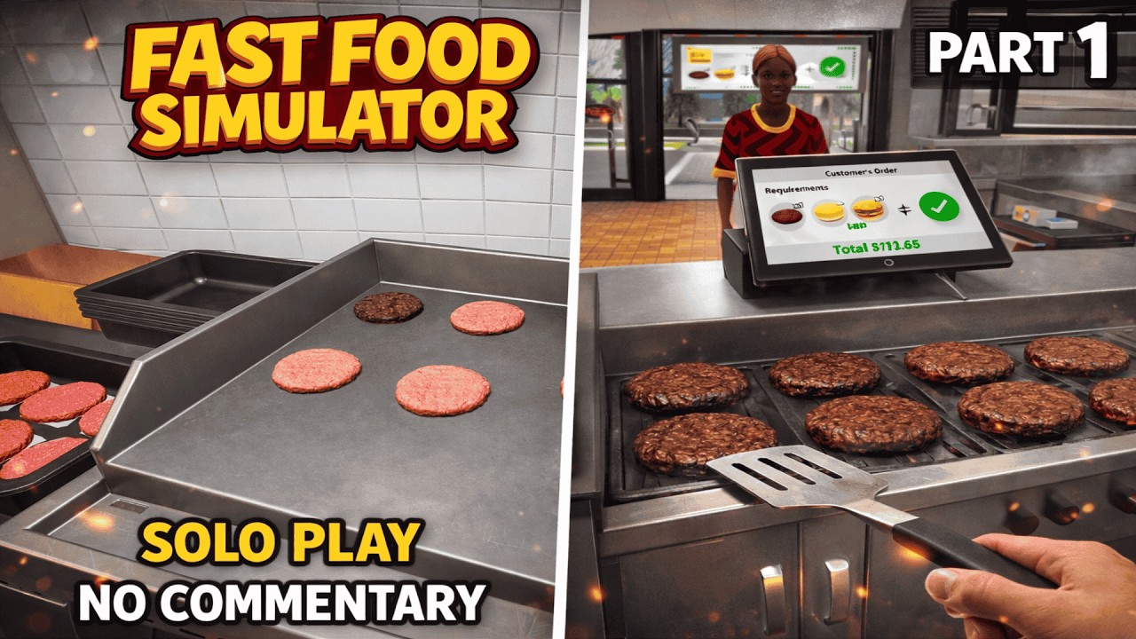 I Opened My First Fast Food Restaurant! 🍔 | Fast Food Simulator Part 1 (No Commentary)