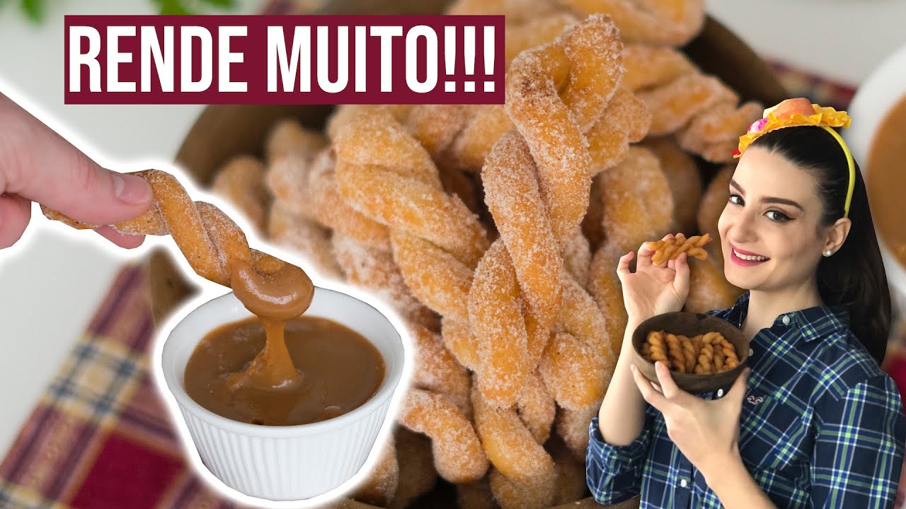 CHURROS CASEIRO MAIS FÁCIL QUE EXISTE: Churros Trançado na AirFryer ou Frito - Bom Gosto: Gabi Rossi