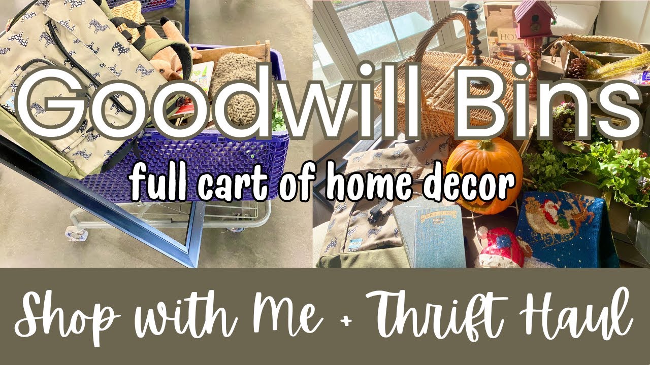 GOODWILL BINS TREASURE HUNT 🛒 Spring Home Decor & More | Huge Haul & BEST FINDS!