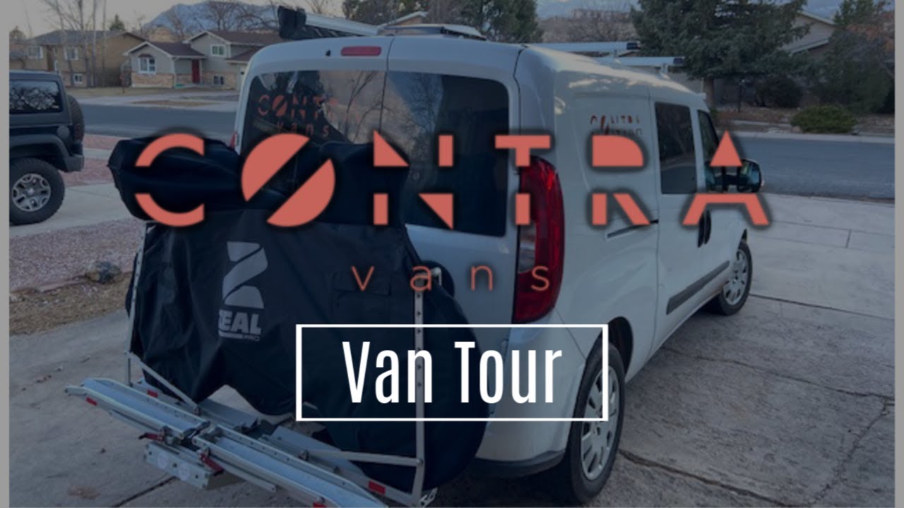 Dodge Promaster City Cargo Van Conversion Tour (Contravans) Cyclist Living Out of his Van! #vanlife