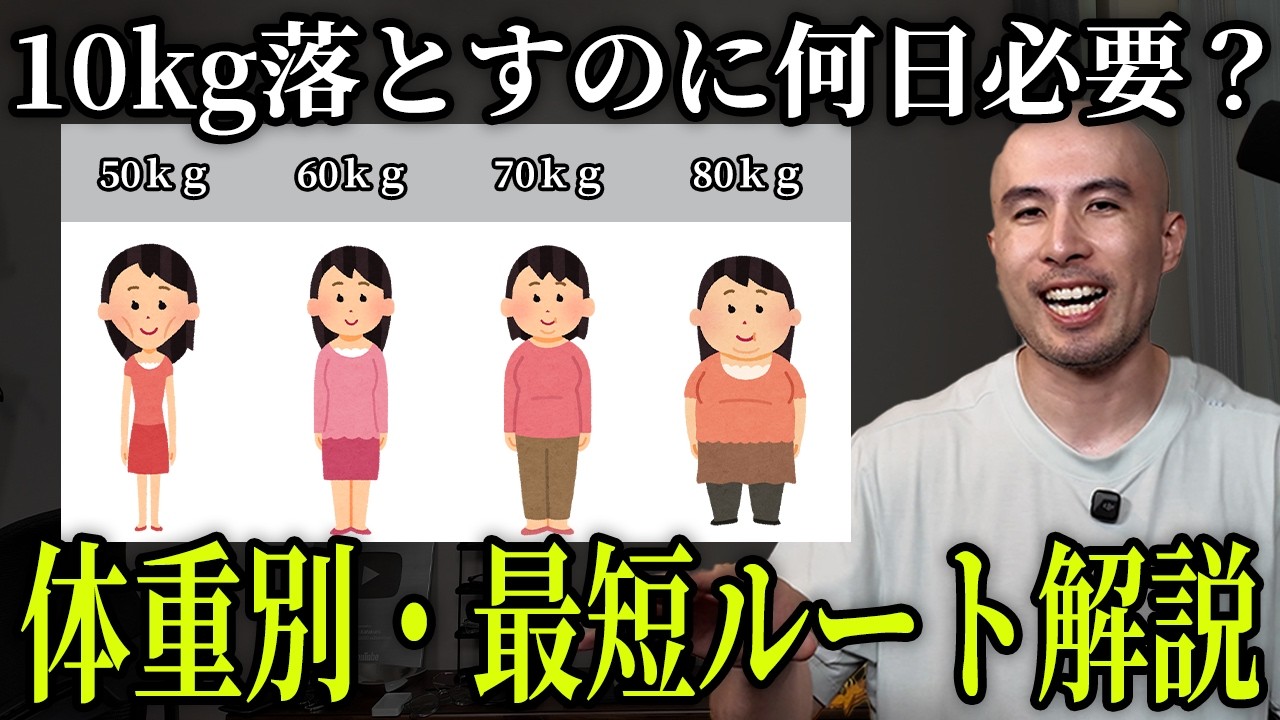 【体重別】10kg減に必要な日数と最短で痩せる方法