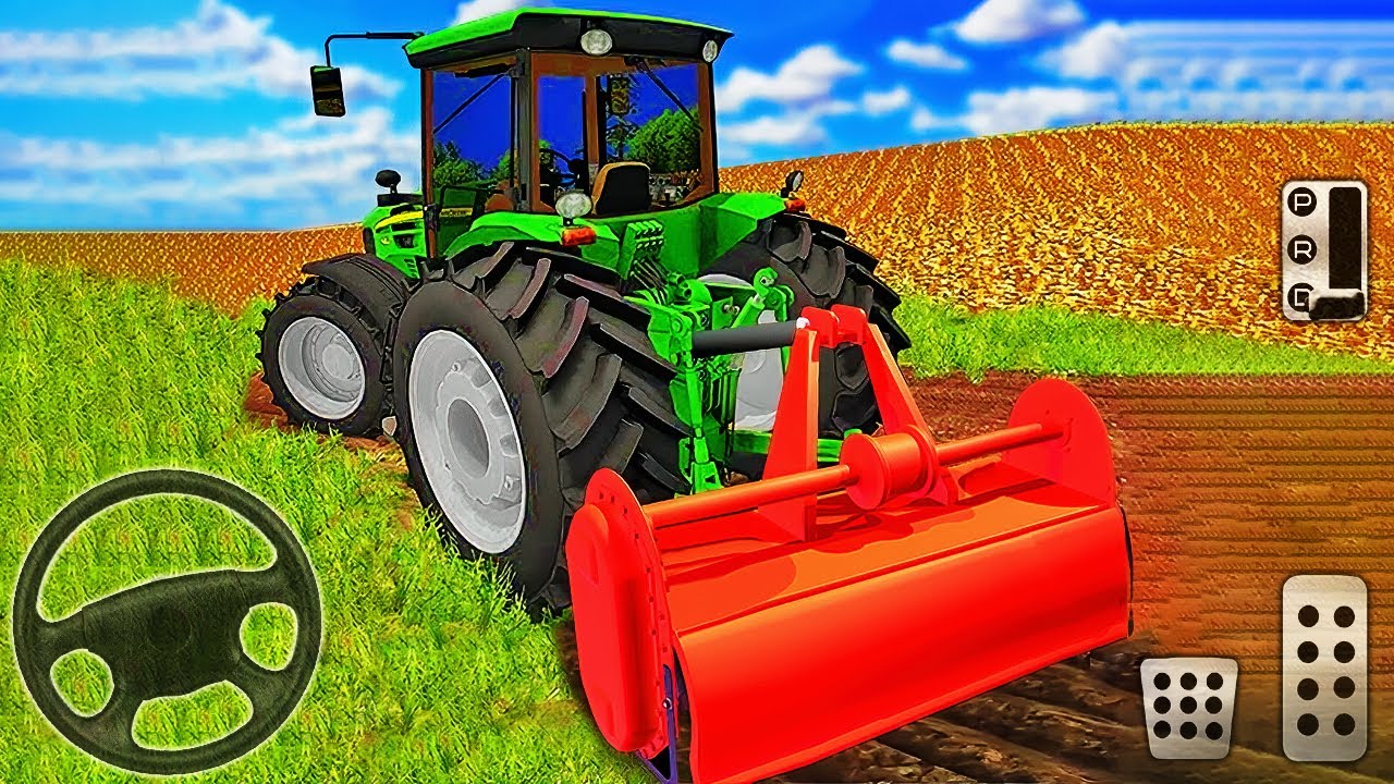 Tractor Farming Driver: Village Simulator 2020 - Forage Plow Farm Harvester - Android Gameplay