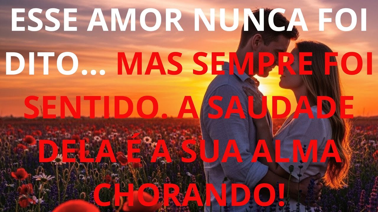 Esse amor nunca foi dito… mas sempre foi sentido. A saudade dela é a sua alma chorando!