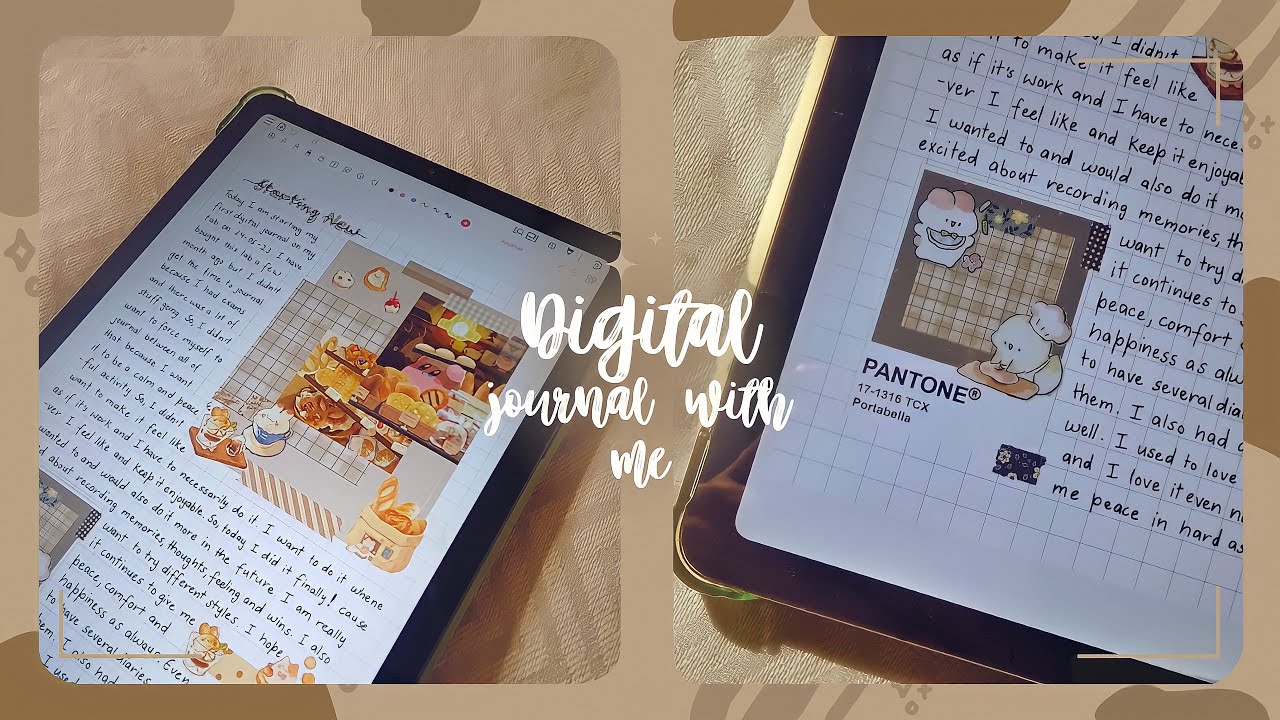 Digital journal with me°•☕️☁️~ #digitaljournaling