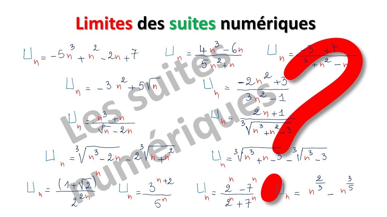 LIMITES DES SUITES NUMERIQUES 2 BAC SCIENCE