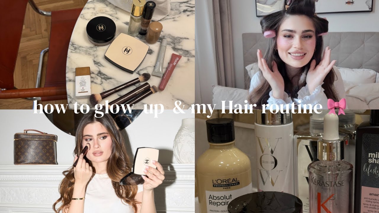 GLOW UP WITH ME 🎀| كيف اصير افضل نسخة من نفسي | Hair, Makeup, Winter styles 