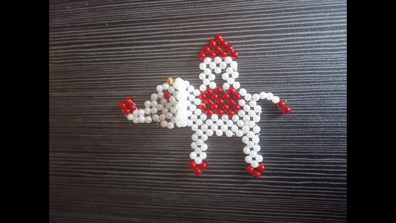 beaded ELEPHANT| चैत्रांगण रांगोळी मधील मोत्याने विणलेला अंबारी चा हत्ती | #ChaitranganRangoli