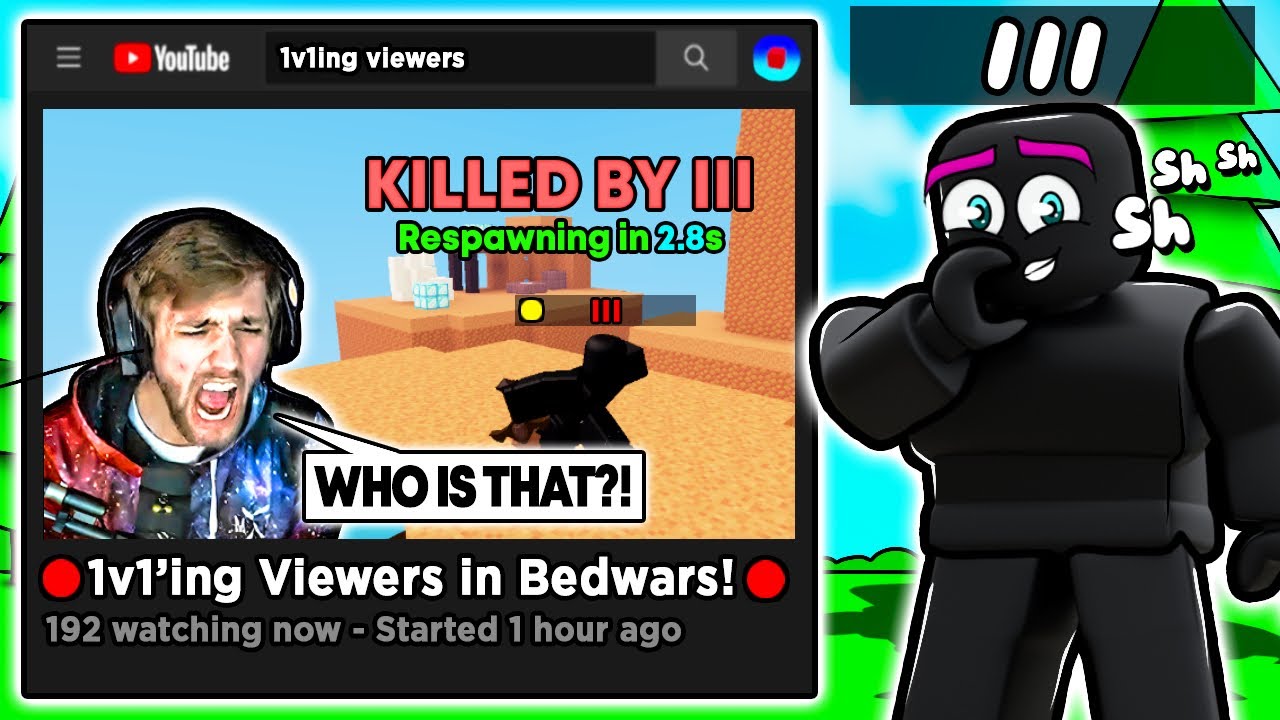 I Snuck Into A Streamers 1V1...(Roblox BedWars)