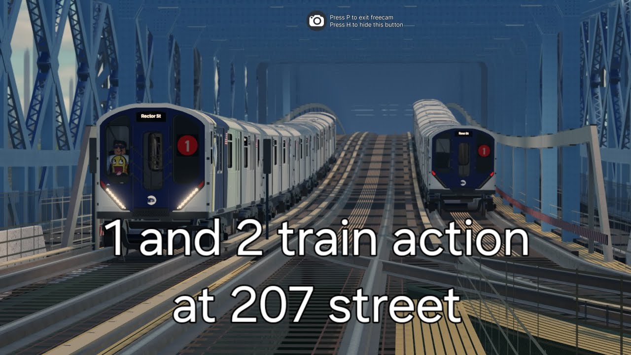1 and 2 train action at 207th street (IRT automated)