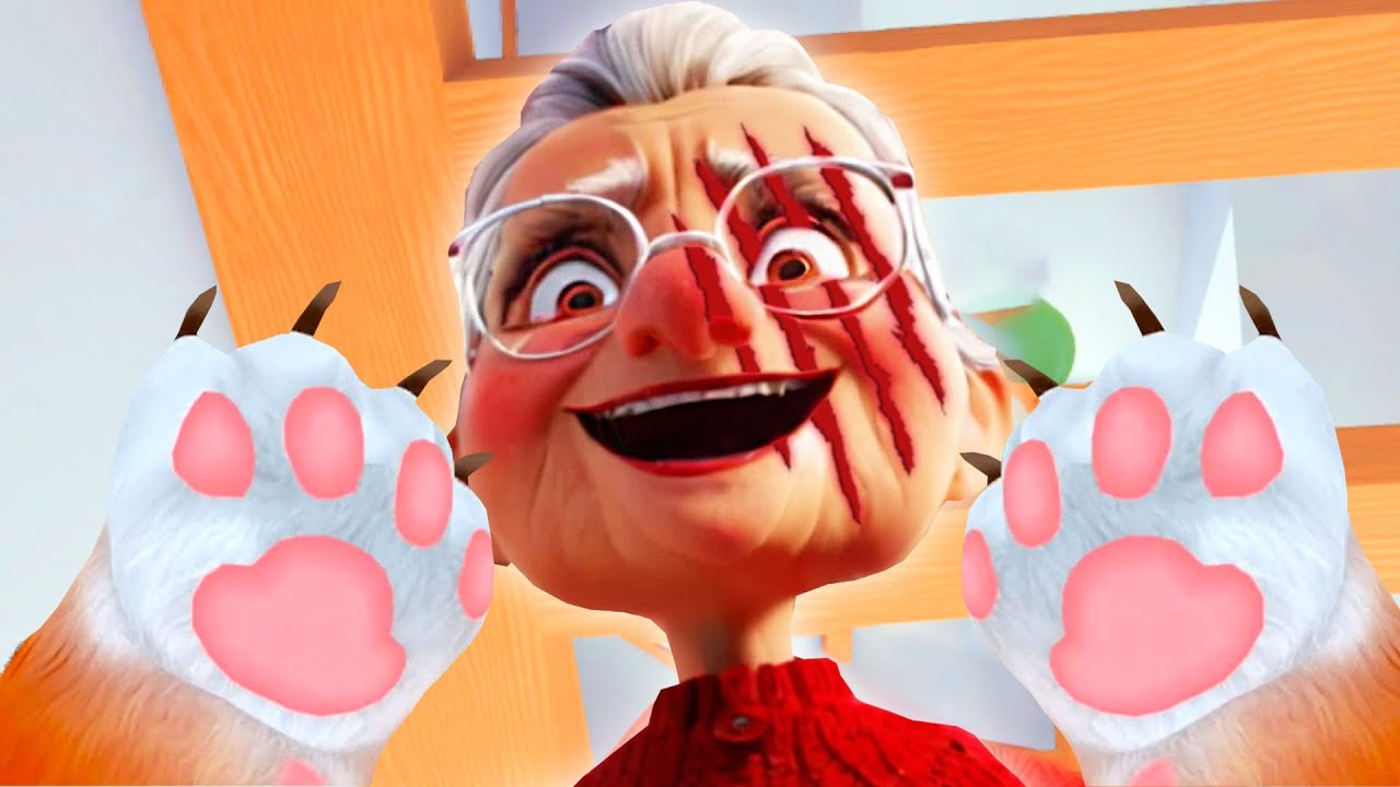 DESTROYING GRANNY AS A CAT! - I Am Cat VR