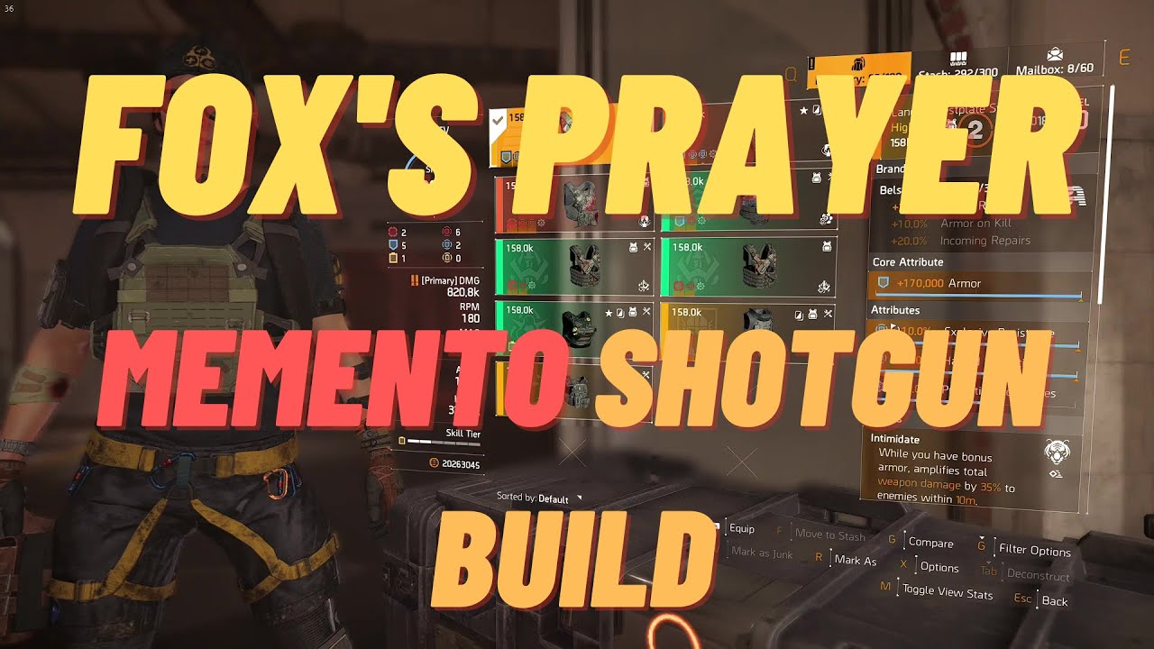 THE DIVISION 2- FOX'S PRAYER MEMENTO SHOTGUN BUILD