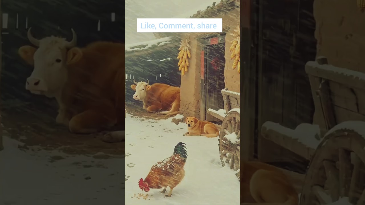 Cozy Village Life, Heavy Snowfall, Animals, Cozy Living, Cozy Home, Ambiance, Sleep Aid, Blizzard
