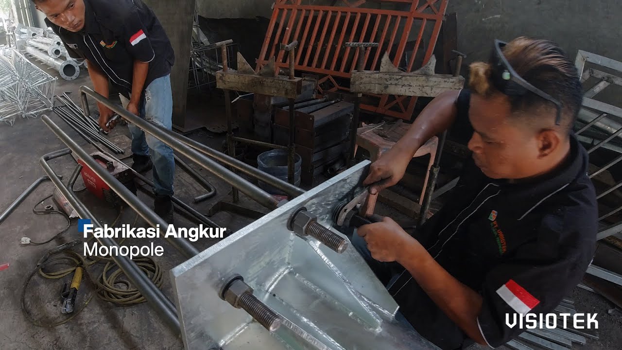 FABRIKASI ANGKUR TOWER MONOPOLE • ANGKUR L 32MM 150X15CM ANGKUR BESI • LIFE AT VISIOTEK • ASMR