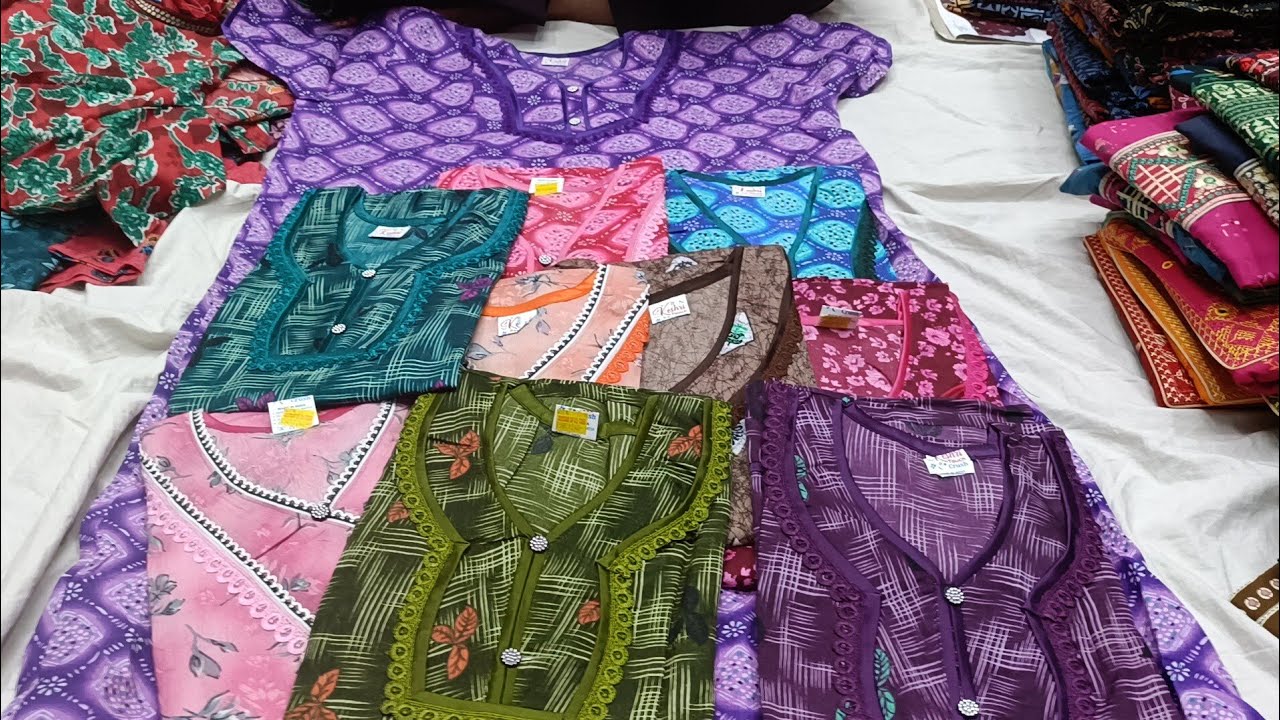 chikpet bangalore wholesale nighties || single piece courier available