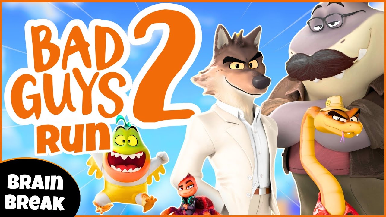 🪙 The Bad Guys 2 Run 🚀 Brain Break | Fitness Run | GoNoodle Inspired