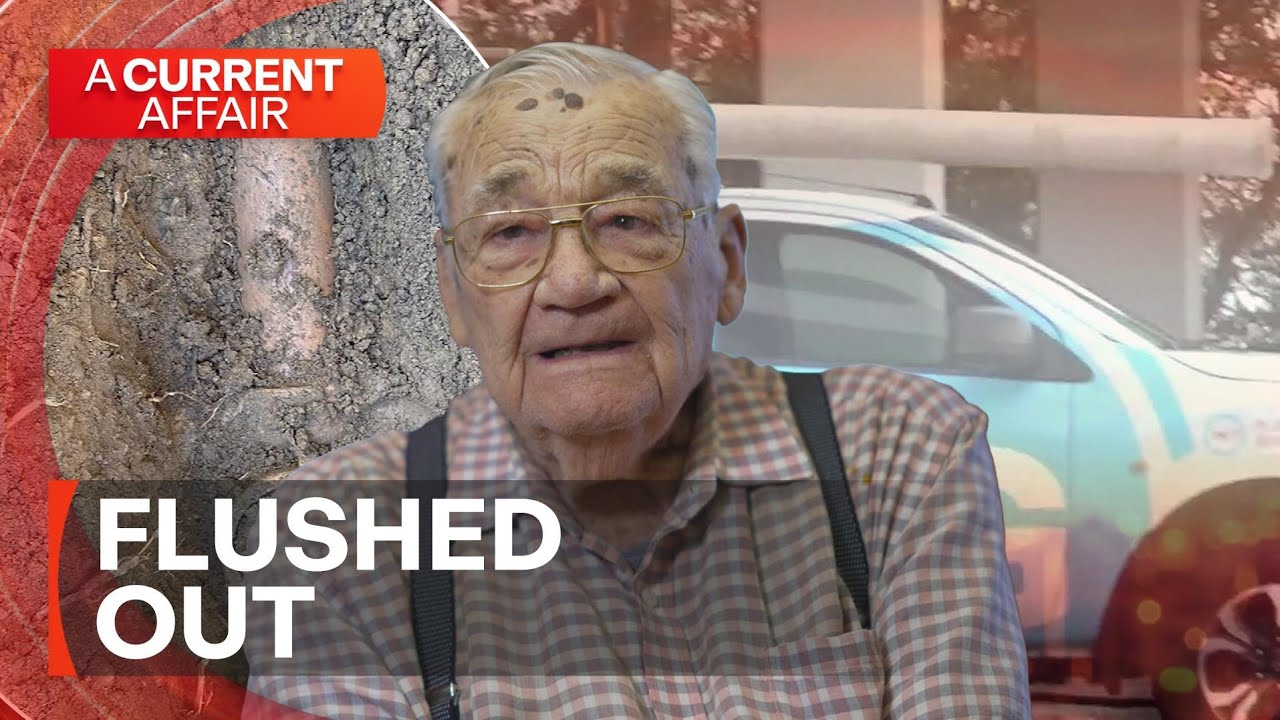Dodgy plumber flushed out by a 98-year-old | A Current Affair
