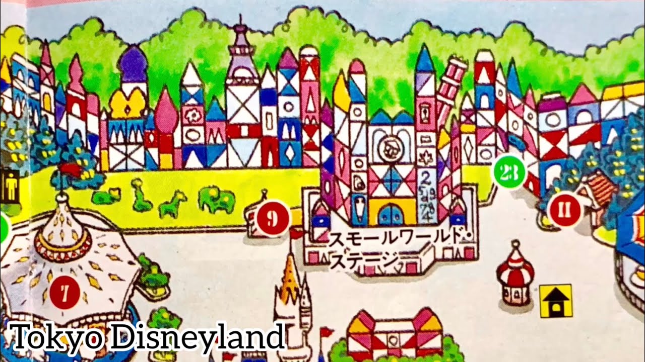 “it’s a small world” on Disney maps evolution (all Disney Parks)