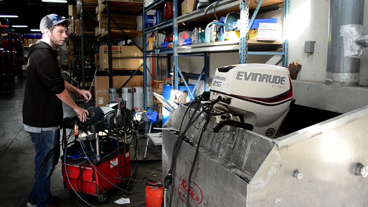 2015 Evinrude E-Tec 25hp 20in 2 stroke Remote outboard boat motor SOLD