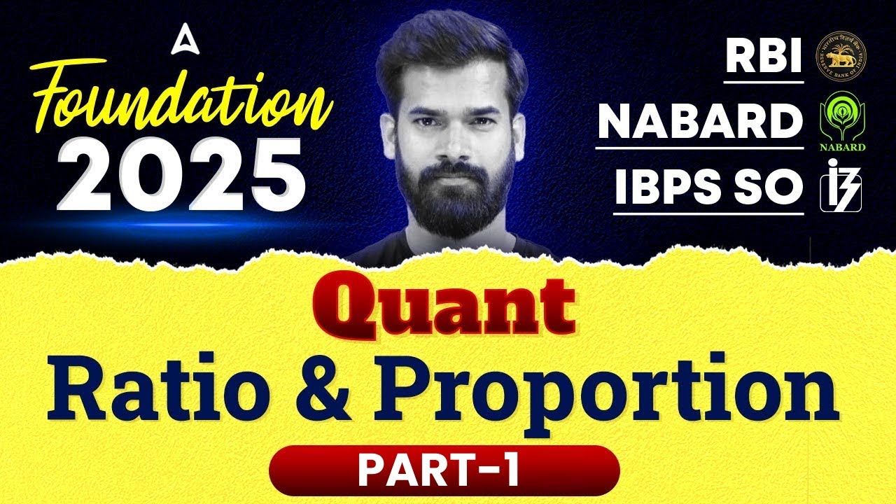 Foundation 2025 | 🔢 RBI, NABARD & IBPS SO | Quant Ratio & Proportion #1 | By Rahul Meena 🚀