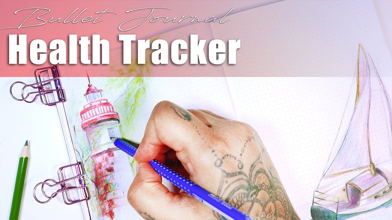 Health Tracker | ASTHMA-MIGR&Auml;NE | Bullet Journal | Time Lapse