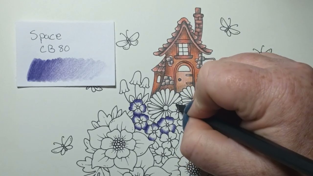 Magical Worlds by Johanna Basford using Black Widow colored pencils