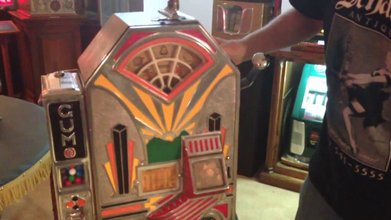 Jennings Slot Machine Little Duke $.01 1932 w gum vendor