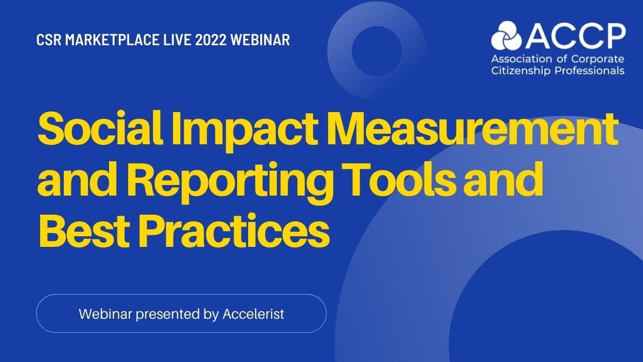 Social Impact Measurement and Reporting Tools and Best Practices