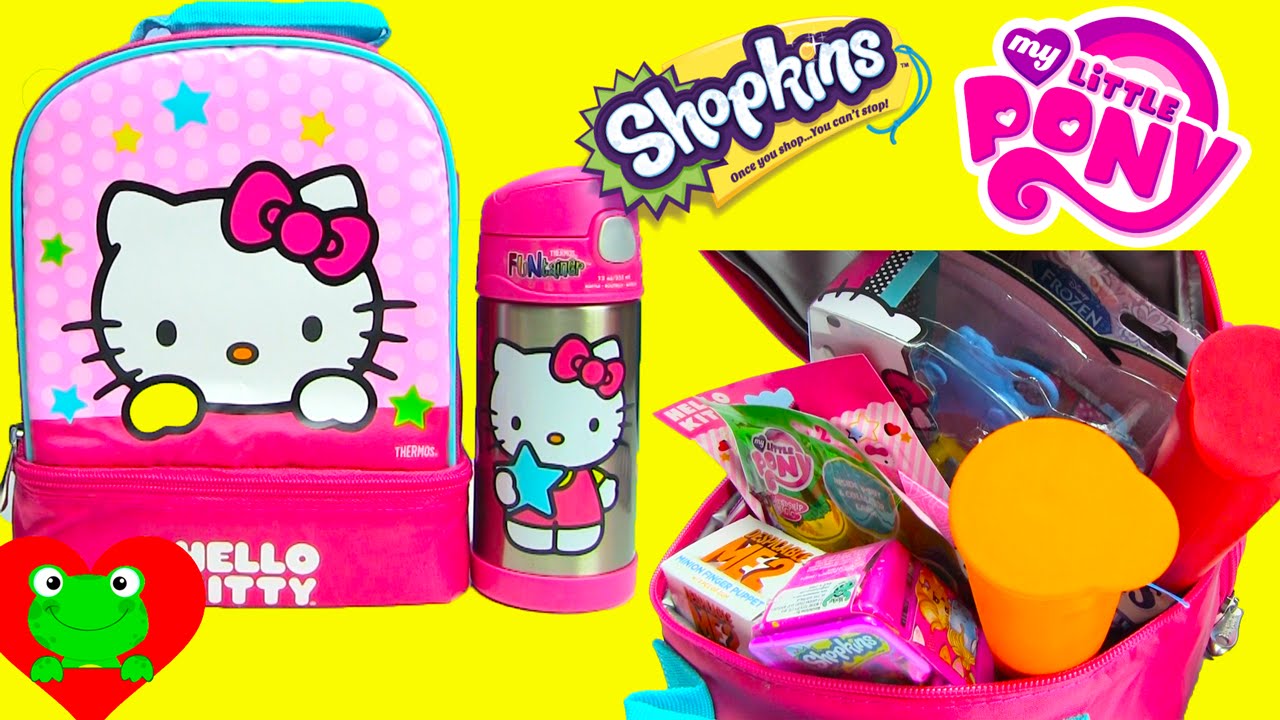 Lunch Box Surprises Hello Kitty Lunch Bag filled with Surprises like Shopkins