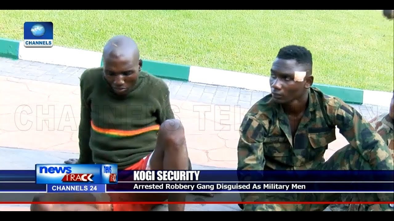 Police Parade Suspected Armed Robbers Disguised As Army In Kogi