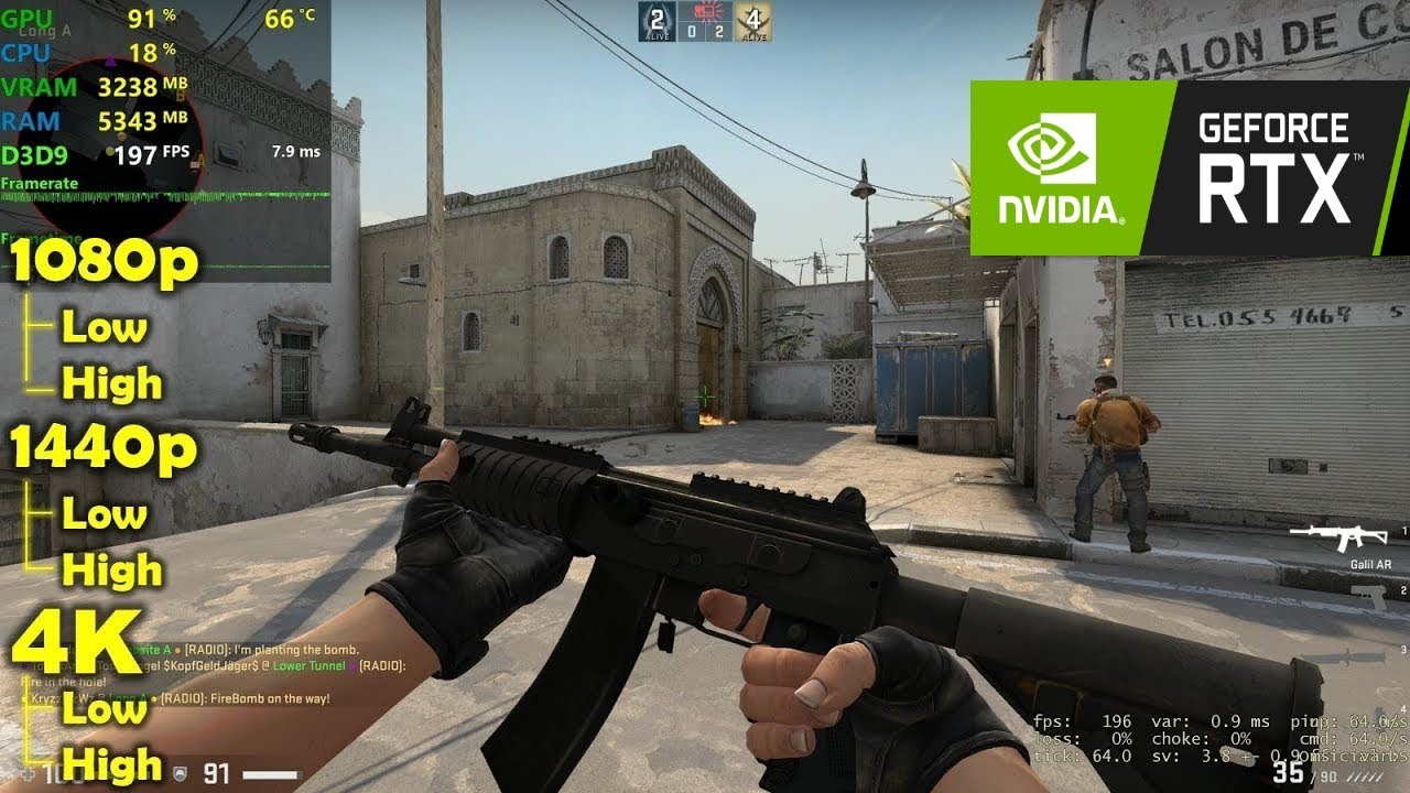 CS GO | RTX 3060 TI 8GB  | 2K | 400 FPS | 2022