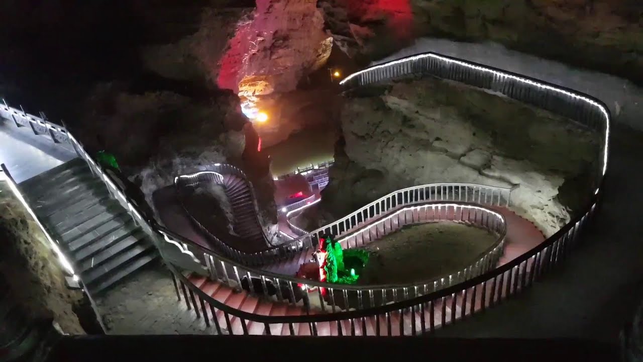 Yellow dragon cave || A Short look at the natural wonder of China || Huanglong caves with rivers