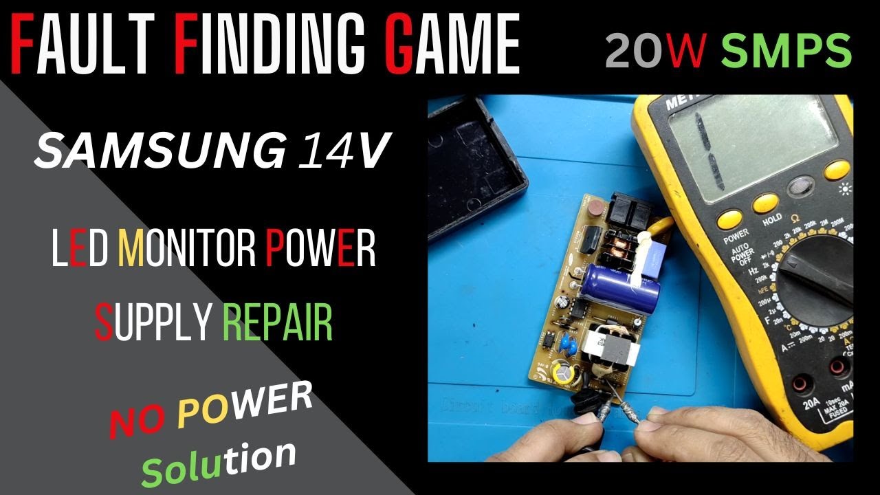 SAMSUNG LED MONITOR POWER ADAPTER REPAIR | NO POWER | 14VOLT 1.43AMP 20WATT #samsung #monitor #smps