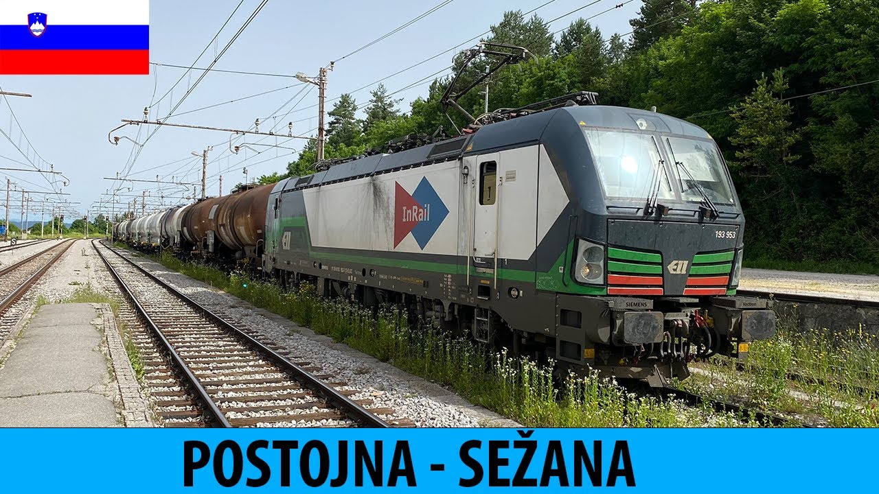 CAB RIDE VECTRON Postojna - Sežana (Slovenia) train driver’s view