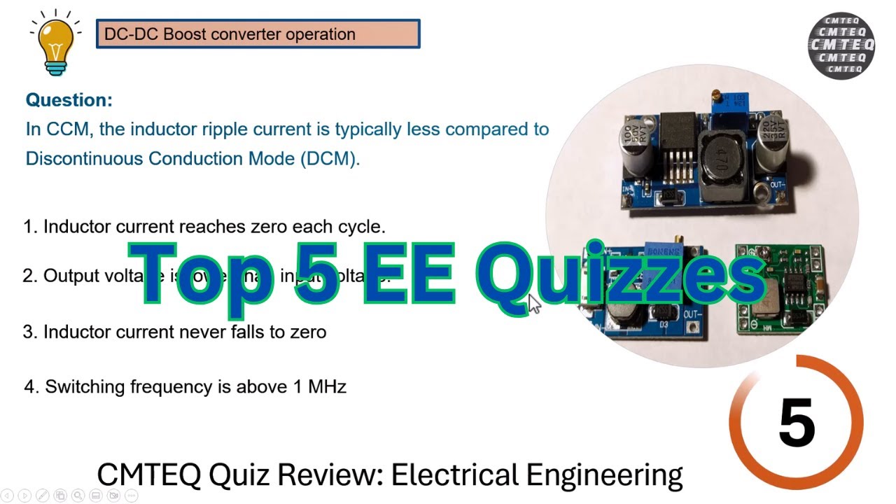 Top 5 Electrical Engineering Quizzes ! | CMTEQ Quiz Review #1