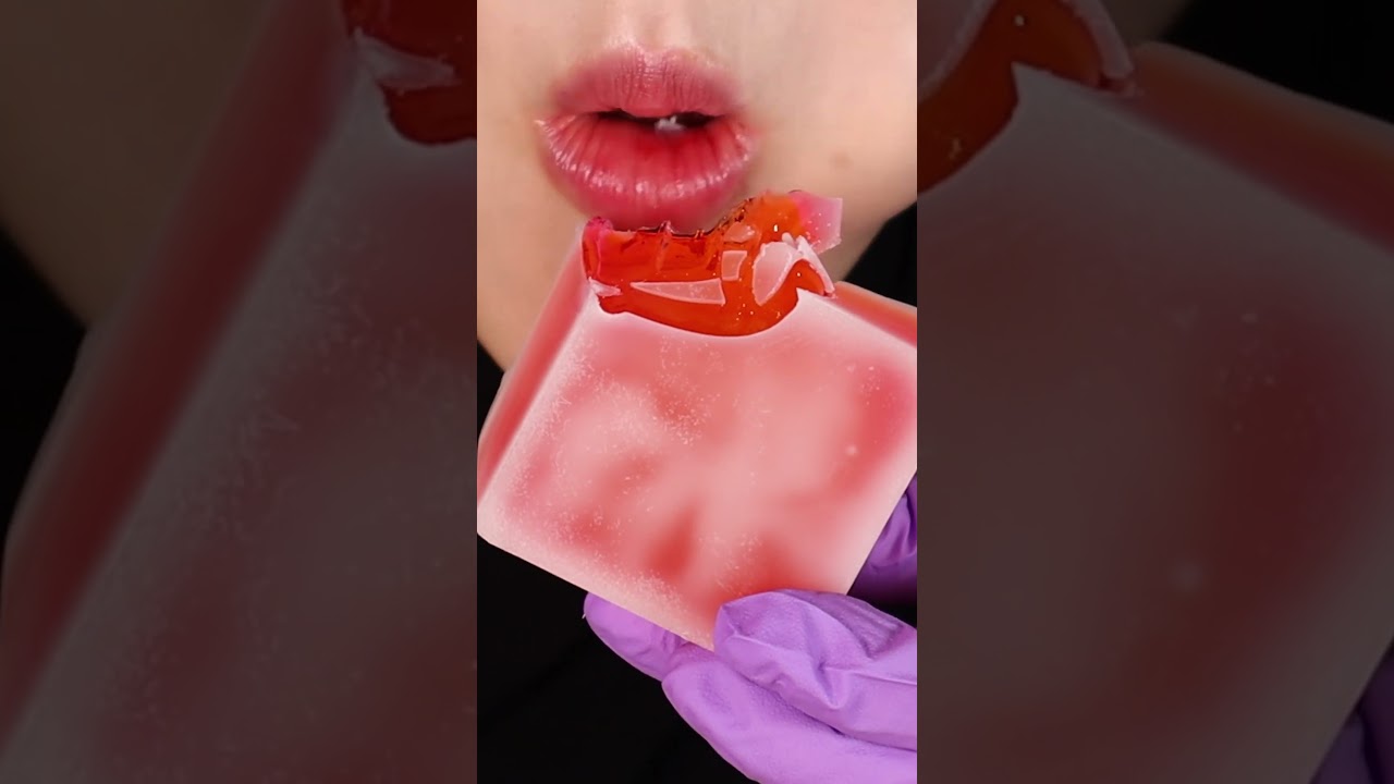 Honey jelly wax candy eating ASMR
