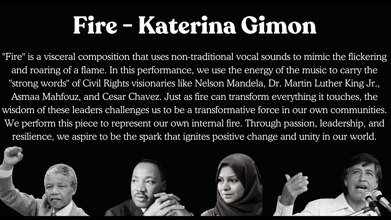 Fire - Katerina Gimon - The Journey Bella Voce