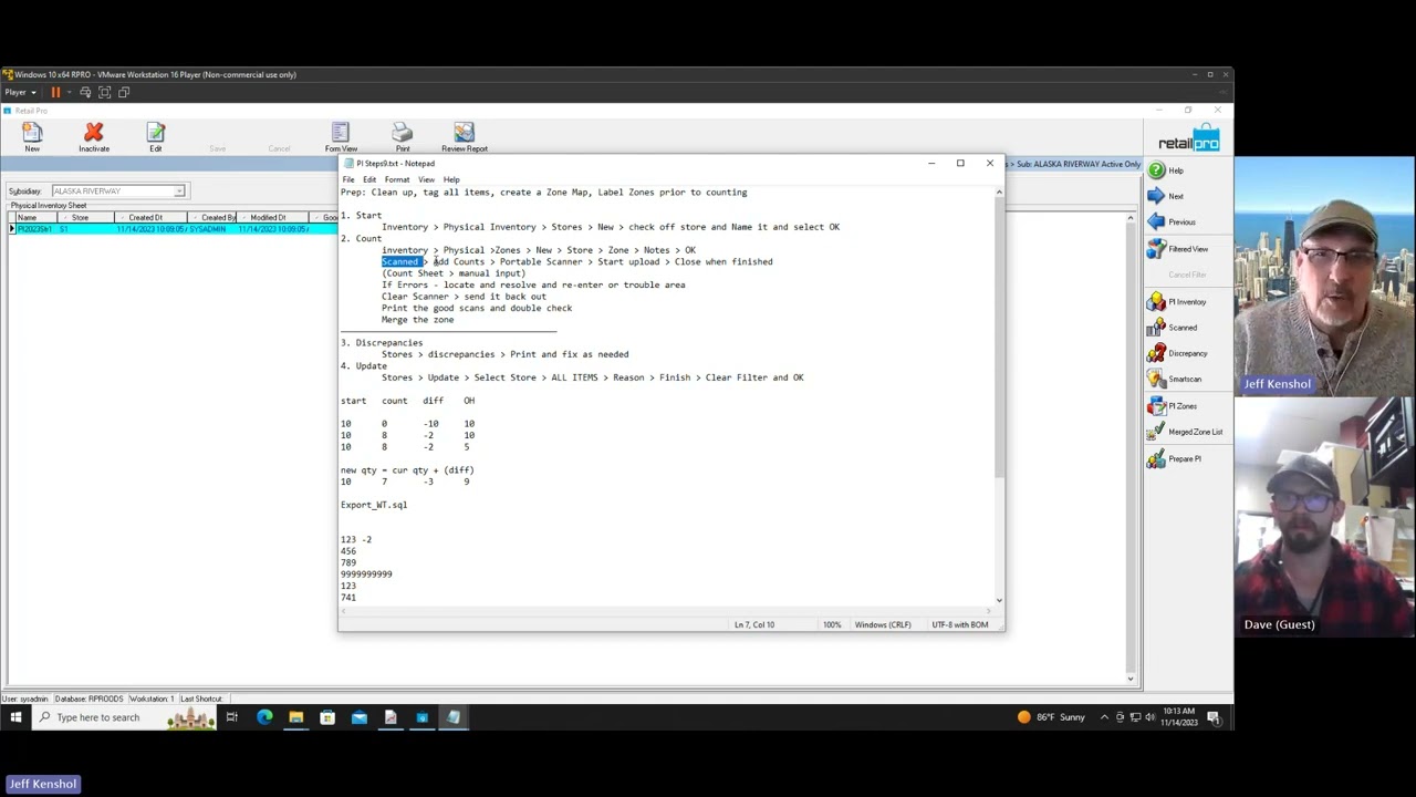 Retail Pro v9 Physical Inventory Webinar