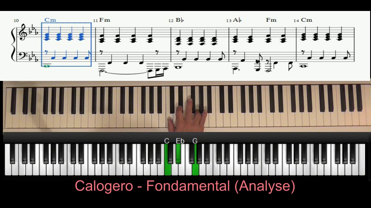 Calogero - Fondamental (Piano tutoriel)