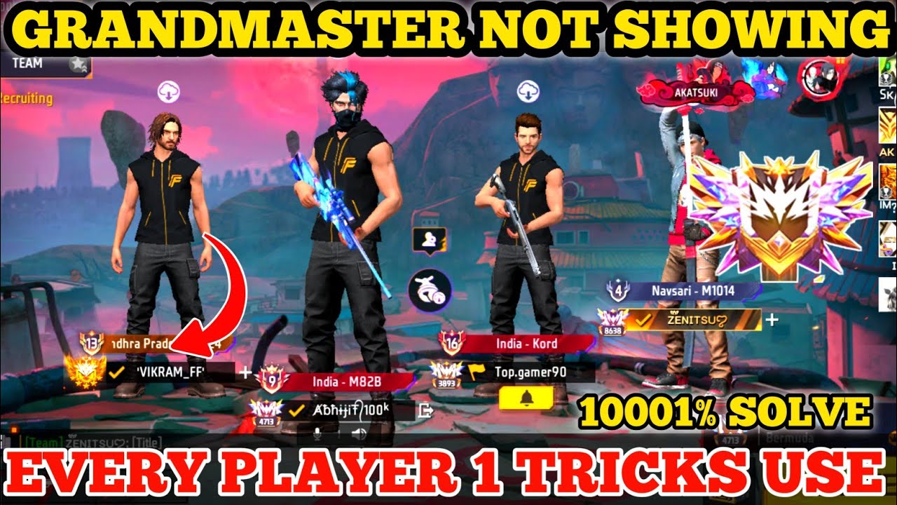 Why Is My GRANDMASTER Not Showing Up In Free Fire? |
