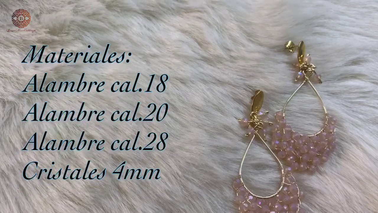 ARETES SUPER FACILES  con tejido de cristales #alambrismo #bisuteria #pantallas