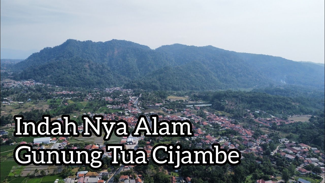 Keindahan alam gunung tua cijambe di lihat di atas udara Menggunakan Drone Dji mini 2 SEE