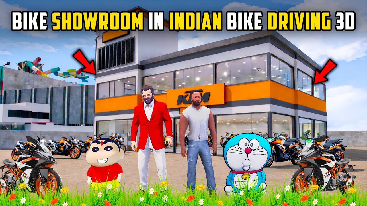 GTA 5 : Rampage & Shinchan🤣Started BIKE SHOWROOM 🏍️in Indian Bike 3d Full Fun#bommalu #rampageboy