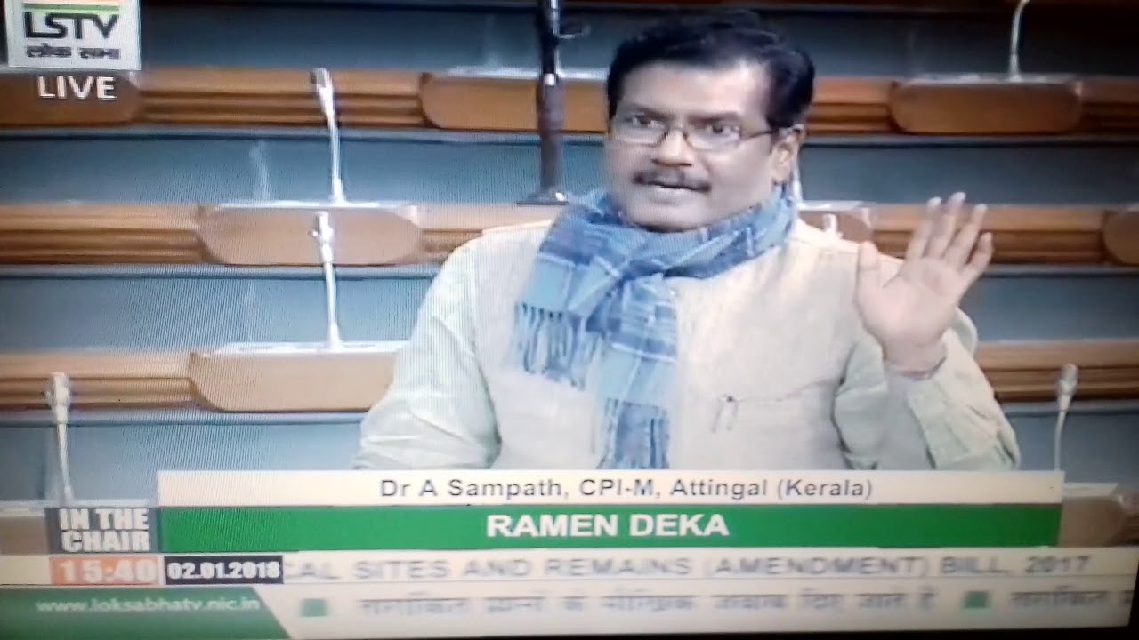 Dr  A  SAMPATH  MP in Lok Sabha