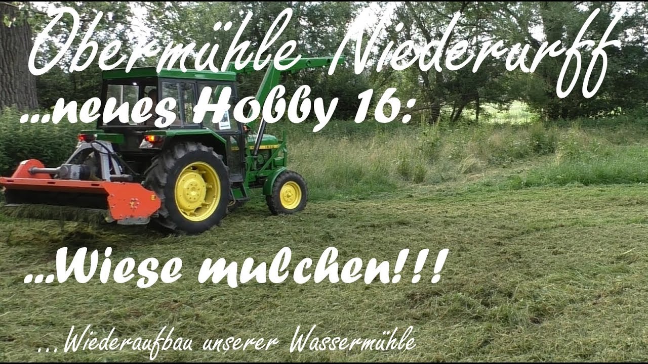 ...neues Hobby/16/John Deere 1630LS: Wiese mulchen!!