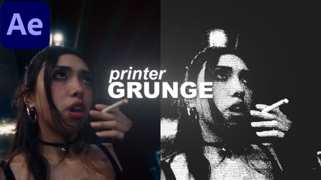 How To Make The Printer GRUNGE Effect in After Effects (Tutorial)